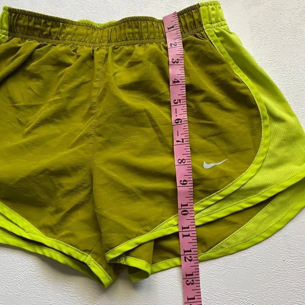Nike Dri-FIT Tempo Running Shorts Women’s Small Neon Green Lightweight Activewea